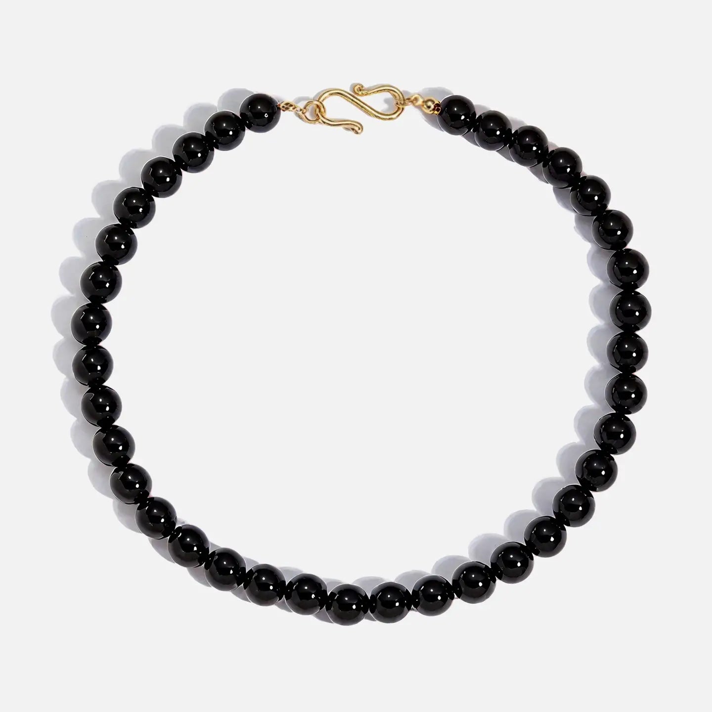 The Goldie - Black Agate Necklace